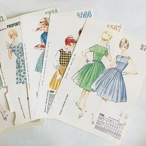 [McCall’s] 1961 MCM Vintage Sewing Pattern Counter Book Loose Pages - Ephemera